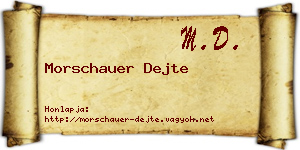 Morschauer Dejte névjegykártya